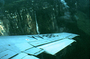 Flying by Angel Falls, Venezuela